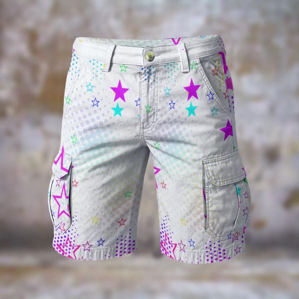 Cargohose mit Leo - Hose, lang oder kurz, bunt, 100% Polyester, Grösse S-5XL, fester Stoff, Normale Passform, Mischling, Mix, Labrador, Labbi